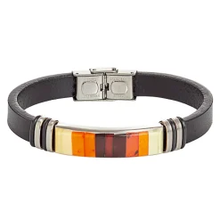 Bernstein-Lederarmband