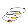 Bernstein-Lederarmband, 3er Set