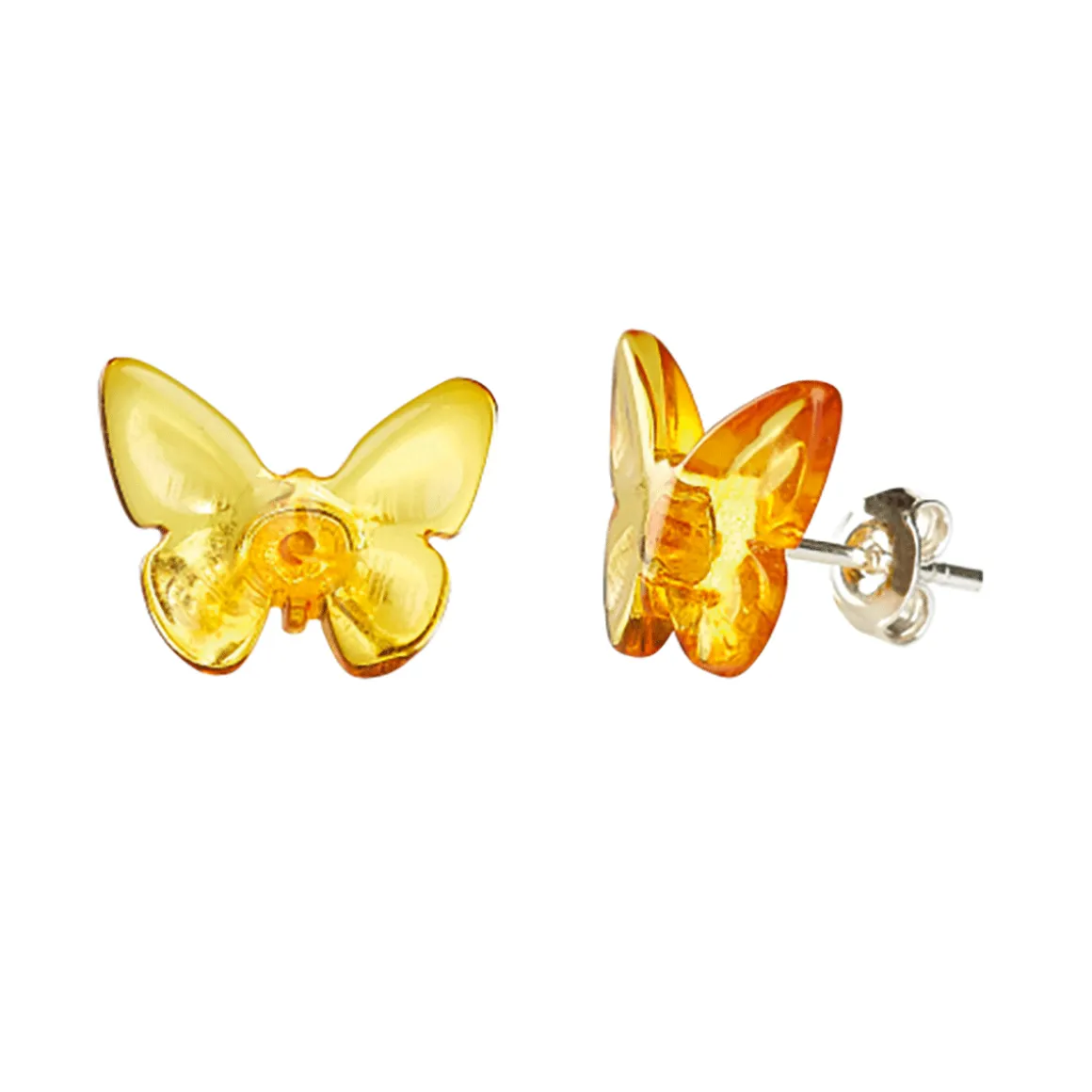 Bernstein-Ohrstecker „Schmetterling“