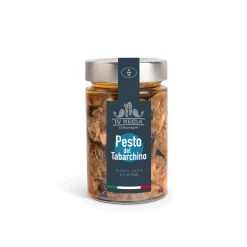 Bio-Thunfischpesto mit Oliven und Kapern.