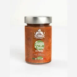 Bio-Tomatensauce, Thunfisch & Kapern.