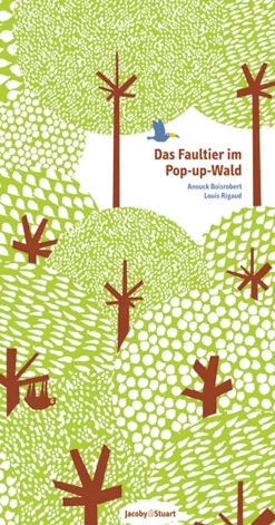 Das Faultier im Pop-up-Wald.