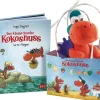 Der kleine Drache Kokosnuss. Geschenktüte. Ein Buch und ein Filz-Drache.