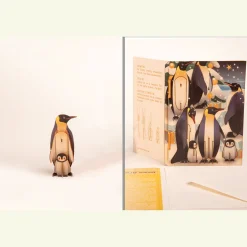 3D-Holzpostkarte »Pinguine«.