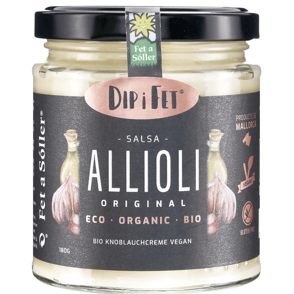 Dip i Fet Allioli Knoblauchcreme, Bio.