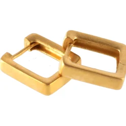 Eckige Creolen aus Echtgold.