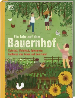 Ein Jahr auf dem Bauernhof. Kuhstall, Maisfeld, Apfelernte.