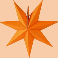 Erzgebirgischer Fensterstern, orange.