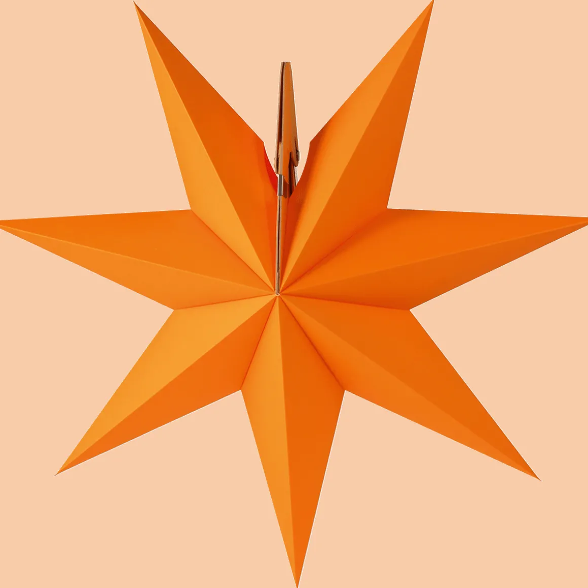 Erzgebirgischer Fensterstern, orange.