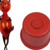 Flaschenteufel rot mit Mostkappe.