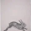 Geschirrtuch Hase Halbleinen