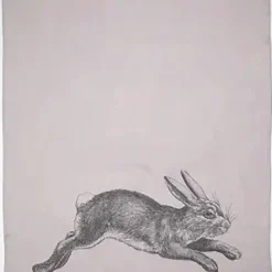 Geschirrtuch Hase Halbleinen