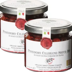 Getrocknete Bio-Kirschtomaten in Olivenöl, 2er-Set.