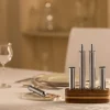 Gewürzbehälter-Set aus Edelstahl, 5-teilig.