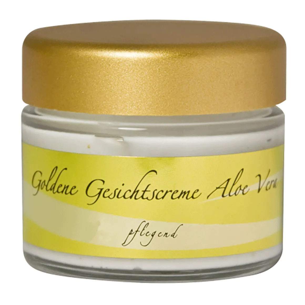 Goldene Gesichtscreme mit Aloe Vera.