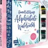 Handlettering Alphabete Watercolor mit Marabu-Pinsel und 3 Farben.