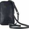 Handytasche aus Nappaleder, schwarz.