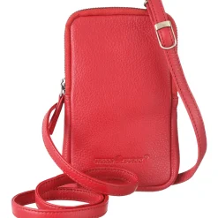 Handytasche aus Nappaleder, rot.