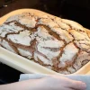 Längliche Backplatte »Brot & Kuchen«.
