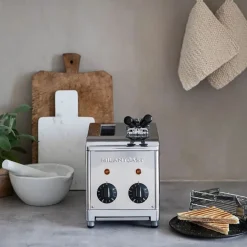 Milantoast Sandwichtoaster aus Edelstahl.