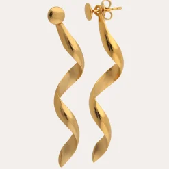 Ohrstecker »Goldene Wellen«.