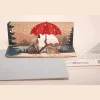 Pop Up-Holzpostkarte »Katzen«.