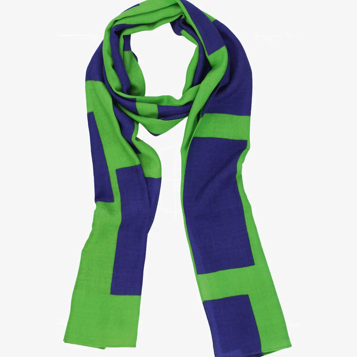 Schal »Color Blocking« in Lila und Grün.