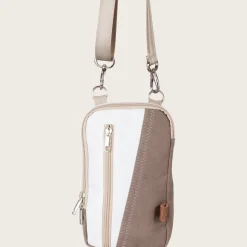 Schulter- und Gürteltasche aus Segeltuch.