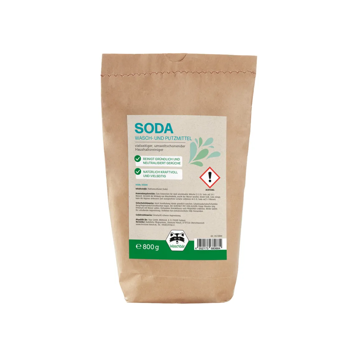 Soda in der Tüte.