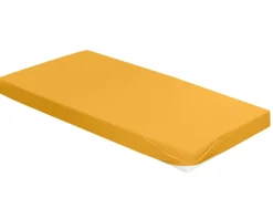 Spannbetttuch, goldgelb, 140 x 200 cm.