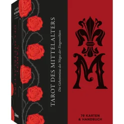Tarot des Mittelalters. Box mit Buch und Karten.