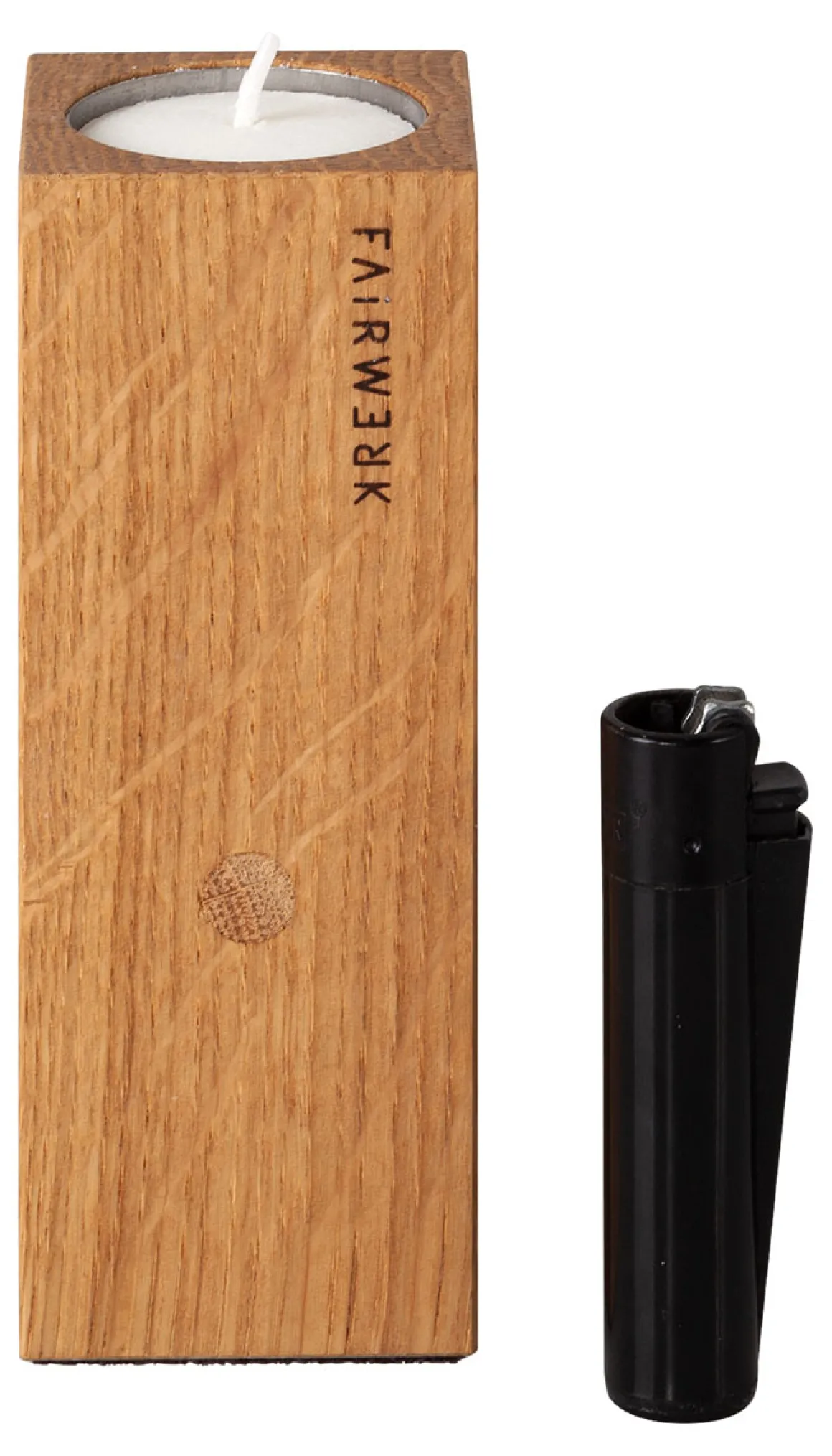 Teelichthalter aus Holz, Quader.