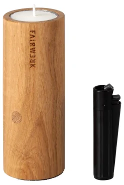 Teelichthalter aus Holz, Zylinder.