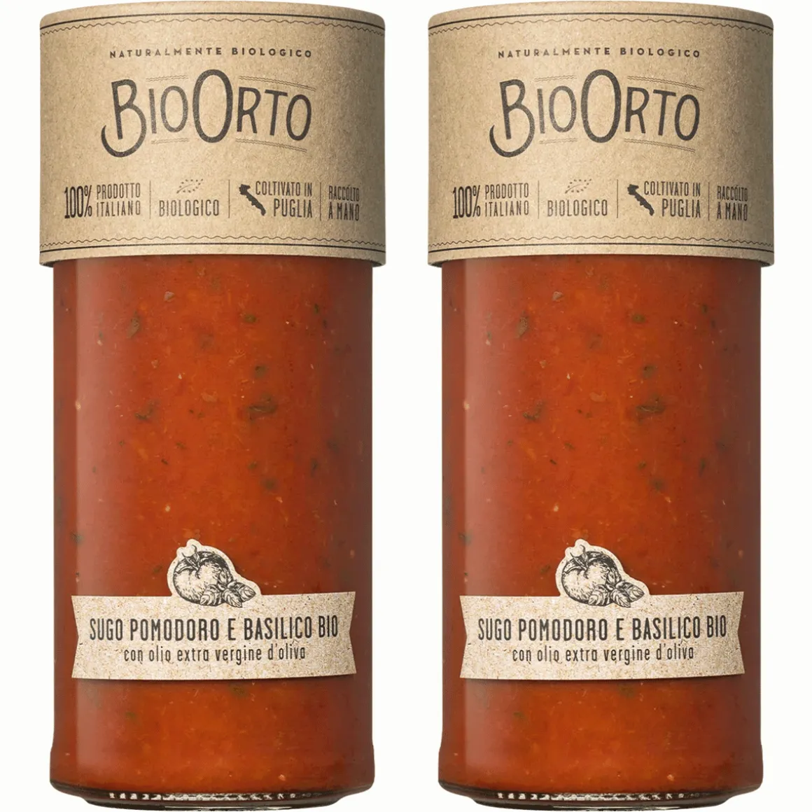 Tomatensauce mit Basilikum, Bio, 2er-Set.