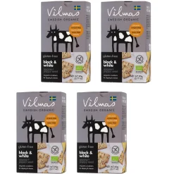 Vilmas Black & White Bio-Cracker, 4er-Set.