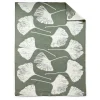 Wolldecke Plaid »Ginkgo«, Moosgrün.