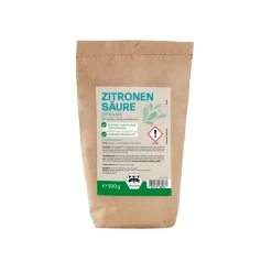 Zitronensäure in der Tüte.